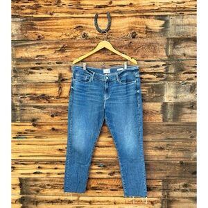 FRAME | Le Garçon Crop Raw Hem Jeans 32